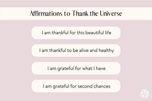 Affirmations to Thank the Universe